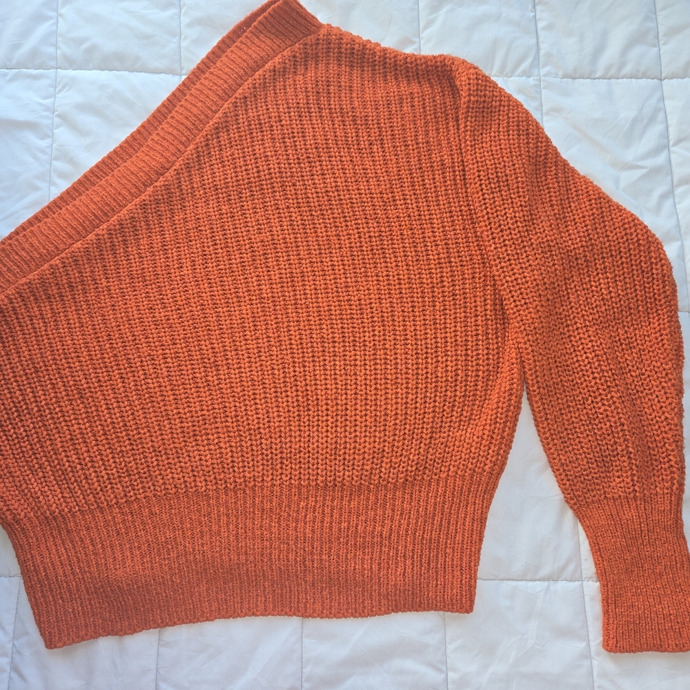 ZARA KNIT Women's Orange Blouse Size S Handmade Crochet